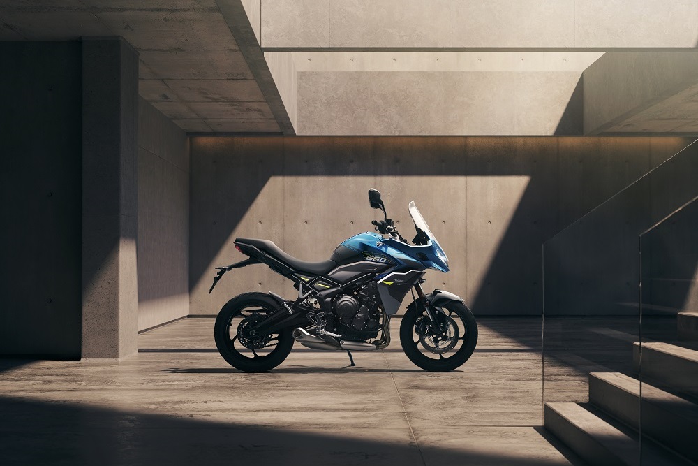 2026 Triumph Tiger Sport 660 Interstellar Blue-Mineral Grey