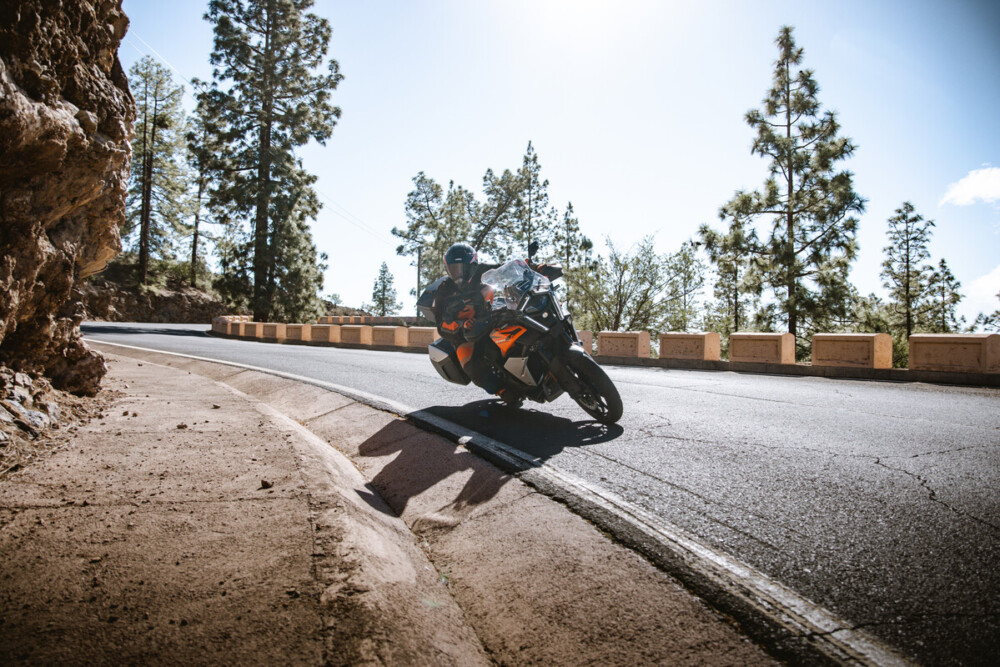 2027 KTM 1390 Super Adventure S Evo on pavement