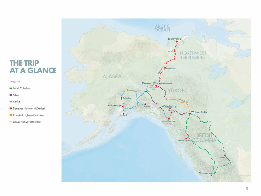 “Adventure Riding in Canada & Alaska” route