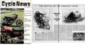 Cycle News Magazine Comparison Yamaha 750 to a Norton 850