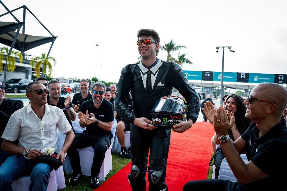 Marco Bezzecchi and Aprilia Racing stage wedding to celebrate renewed contract