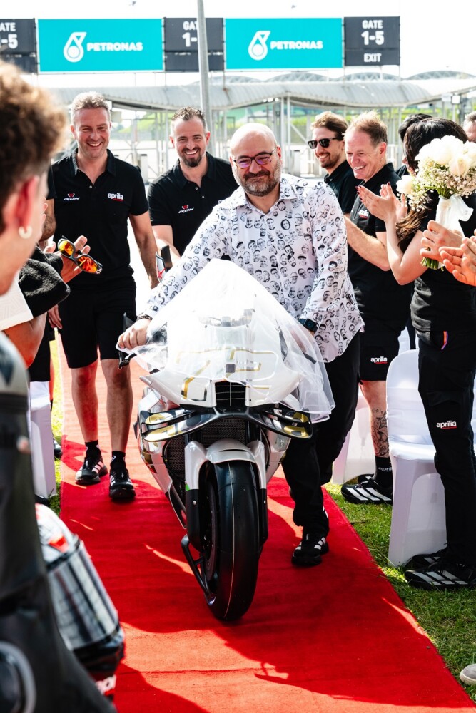 Marco Bezzecchi and Aprilia Racing stage wedding to celebrate renewed contract