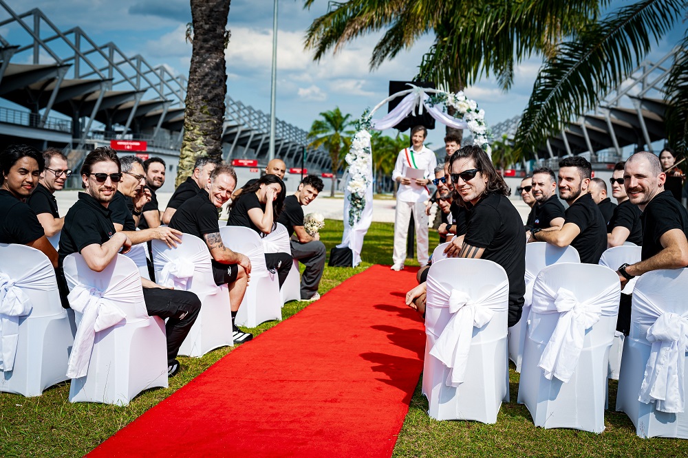 Marco Bezzecchi and Aprilia Racing stage wedding to celebrate renewed contract